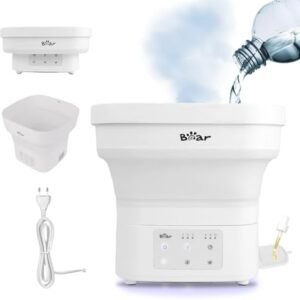 Bear Plegable De 4L, Humidificador Portátil Con Disco De Aromaterapia, Boquilla De 360° Con Luz Nocturna, Apagado Automático Temporizado, 28db Super Silencioso, Apto Para Bebés Y Plantas.